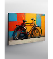 Kanvas Tablo Vintage Bisiklet Sanatı