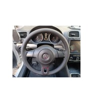 DİKİŞLİ DİREKSİYON KILIFI DAMARLI SİYAH DERİ SİYAH DİKİŞLİ VOLKSWAGEN GOLF İÇİN HIZLI KARGO