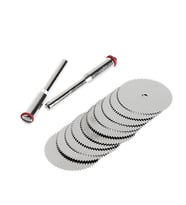 12 PARÇA 32 MM Ahşap Cam Saç Kesme Diski Dremel Mini Dairesel Disk Kıl Testre Döner Dramel