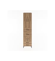 Hyperion Dolap 4 Raflı 4 Çekmeceli 4 Kapaklı 60x44x243 Çam-Çam