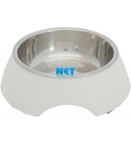 Trixie Köpek Mama ve Su Kabı, Melamin/Paslanmaz Çelik, 0.2lt/ø14cm, Beyaz