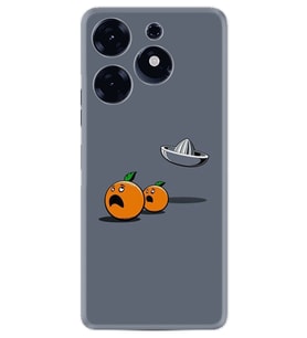 Spark 10 Pro Kılıf Resimli Desenli Baskılı Silikon Orange Escape 1374