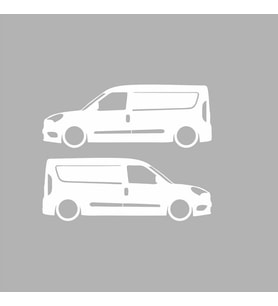 Basık Doblo Sticker Beyaz 16x5 CM