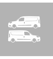 Basık Doblo Sticker Beyaz 16x5 CM