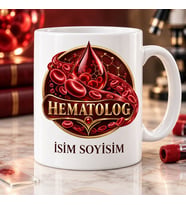Hematolog Kupa Bardak Kan Damlası ve Hücre Desenli