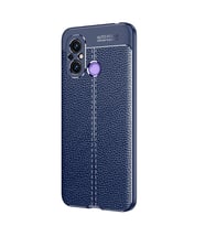 Xiaomi Redmi 12C Kılıf Zore Niss Deri Desenli Silikon Kılıf (Lacivert)