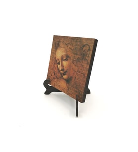 Kadın Başı Eskizi Leonardo Da Vinci, 1508baskılı Mdf Masaüstlük
