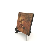 Kadın Başı Eskizi Leonardo Da Vinci, 1508baskılı Mdf Masaüstlük