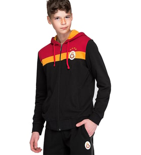 Galatasaray Orijinal Kapüşonlu Çocuk Sweat (Siyah)