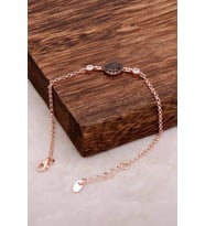 Taşlı Tasarım Gümüş Bileklik 3182 (Rose)