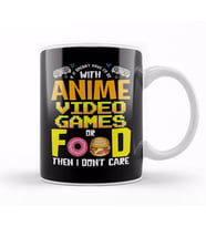 Anime Video Games Or Food Or I Don't Care Kupa Bardak Porselen