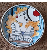 Loya Handmade - El Yapımı Dekoratif Çini Tabak (Modern Kızlar Serisi-Denizci)