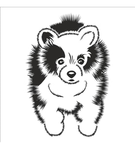 YAVRU KÖPEK FOLYO STİCKER 60cm Uzunluk (Karışık)