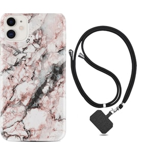 Apple iPhone 11 12 13 Mini Kılıf Boyun Askılı Silikon Colorfull Marble 2 1389