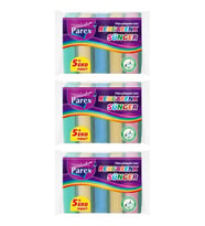 Rengarenk 5'li Düz Sünger Üçlü Paket
