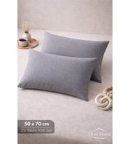 More Home  Kapaklı Yastık Kılıfı (2 Adet) 50 x 70 cm  Antrizit