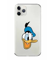 Apple iPhone 11 Pro Max Uyumlu Kamera Korumalı Tıpalı Kapak Donald Duck TasarımlıŞeffaf Kılıf
