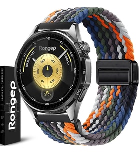 [Örgü Loop] Huawei ile Uyumlu 22mm Kordon GT6/GT6 Pro/GT Runner 2/GT5/5 Pro/GT4/GT3/3 Pro 46mm için Manyetik Toka GT6 Pro Kordon Terletmeyen Elastik Kumaşlı GT6 46mm Kordonu