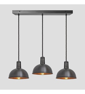 Rsylight Retro Dekoratif Metal Masa Üstü  3 Lü Siyah Rustik Dekoratif Sarkıt Avize 100 cm