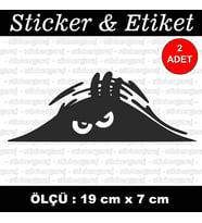 bagaj hayalet bakan gözler eller  etiket sticker - 2 adet çıkartma araba motosiklet kask atv tablet pc buzdolabı otomobil bilgisayar uyumlu