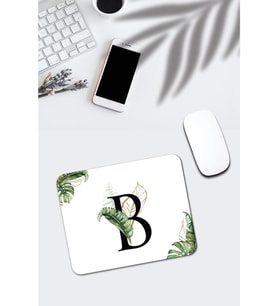 Tropik Desenli B Harfli Dikdörtgen Mouse Pad