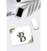 Tropik Desenli B Harfli Dikdörtgen Mouse Pad