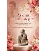 layerart Kişiye Özel Parametrik Romantik Çift Büstü 25cm – Katmanlı Parametrik Modern Büst
