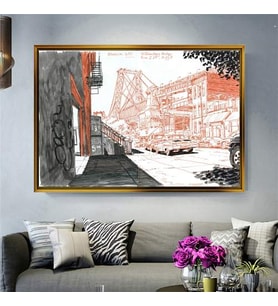 Altın Çerçeveli dekoratif tablo a1253 (Gold)