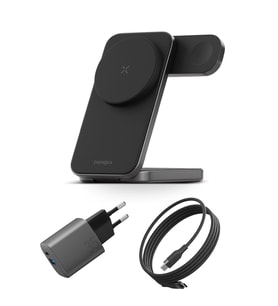 Essential Kit GaN 35W Adaptör 3in1 Kablosuz Şarj Standı ve 100W Type-C to Type-C Kablolu Set