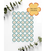 100 Adet Teşekkür Ederiz Stickers Paketleme Kargo Çıkartma PYT0KSTK137