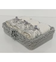 FNT Havlulu Sepet Pamuklu fistolu fiyonklu 30*50 cm 3 adet havlu hediyelik çeyizlik
