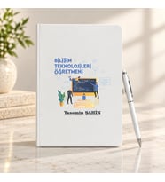 Bilişim - Bilgisayar Öğretmeni Öğretmenler Günü Hediyesi İsim Baskılı Defter Kalem Seti