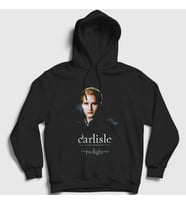 Presmono Unisex Siyah Carlisle Cullen Vampire Twilight Kapüşonlu Sweatshirt 310231tt