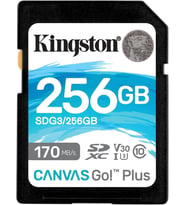 Kingston Canvas Go Plus SDG3/256GB Class 10 UHS-I U3 V30 256 GB Hafıza Kartı - Outlet