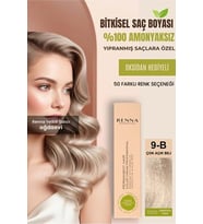Renna AMONYAKSIZ Bitkisel Yıpranmış Saçlar İçin Saç Boyası 9-B ÇOK AÇIK BEJ 60ml
