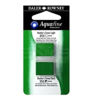 Daler Rowney Aquafine Sulu Boya Tablet 2li Hookers Green Light-Hokkers Green Dark