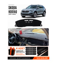 SKODA KODIAQ (2017-2023) Uyumlu Torpido Örtüsü Torpido Kılıfı - Siyah