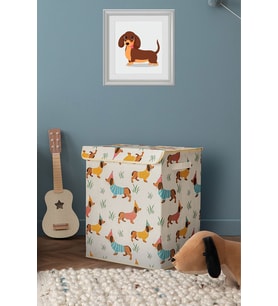 Sausage Dog Çok Amaçlı Kapaklı Oyuncak Çamaşır Saklama Kutusu Katlanır Düzenleyici 30x40x50 (Renksiz)
