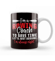 Rowing Coach Water Sports Paddling Sculling Kayaking Oars Kupa Bardak Porselen