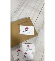 Mutlu Yıllar Yazılı Kedi Resimli Yeni Yıl Kartı 5x8 cm 100 adet