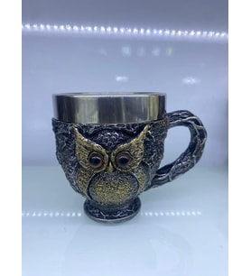 Baykuş Çelik Kupa Bardak Kod 6931