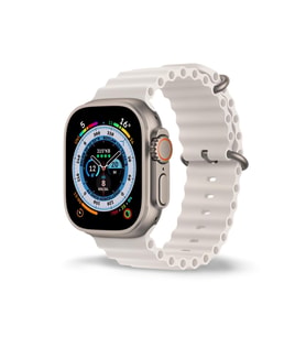 Cosmostech Akıllı Saat Watch için Uyumlu 42MM 44MM 45MM 49MM 1/2/3/4/5/6/se/7/8/ultra Akıllı Saat Silikon Kordon ve Kayışı Beyaz