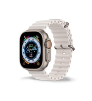 Cosmostech Akıllı Saat Watch için Uyumlu 42MM 44MM 45MM 49MM 1/2/3/4/5/6/se/7/8/ultra Akıllı Saat Silikon Kordon ve Kayışı Beyaz