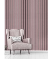 Dreamwall Çizgili Lambri Kuaför Desenli Isı Ve Ses Yalıtımlı Sağlıklı Tekstil Duvar Kağıdı (Çok Renkli)
