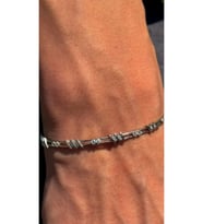 Taşlı bilezik Unisex 925 ayar (Gold)