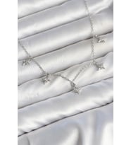 Pirinç Gümüş Renk Sıralı Minimal Kutup Yıldızı Model Kadın Kolye