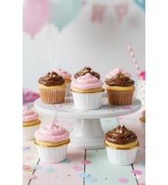 Beyaz Cupcake Kapsülü İçi Gold Metalize 25'li - Kek ve Cupcake Sunum Kapsülü