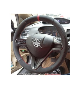 Honda Civic Fd6 Araca Özel Direksiyon Kılıfı (noktalı Nubuk Yüzüklü) (Karışık)