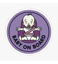 Uyarı Arabada Bebek Var Sticker oto Etiket 18cm MD20