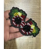 11X6 CM NAKIŞ TAŞ VE BONCUK İŞLEME GÖZLÜK ARMA YAMA DİKİŞ  APLİKE